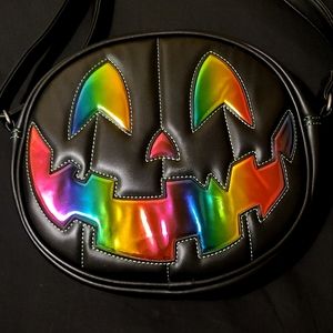 Love pain and stitches rainbow purse